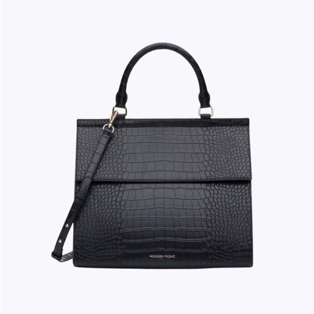 Modern Picnic Luncher Black Crocodile